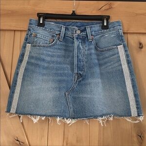 Revolve Levi’s Premium Denim Tuxedo Stripe Skirt